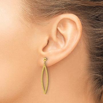 Polished Beaded Post Dangle Earrings — Leslie's — photo set