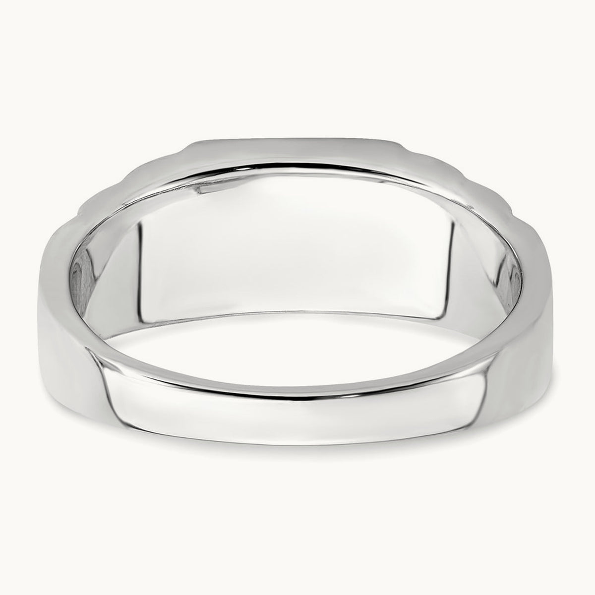Created Ruby and Diamond Mens Ring, 14K Two-tone