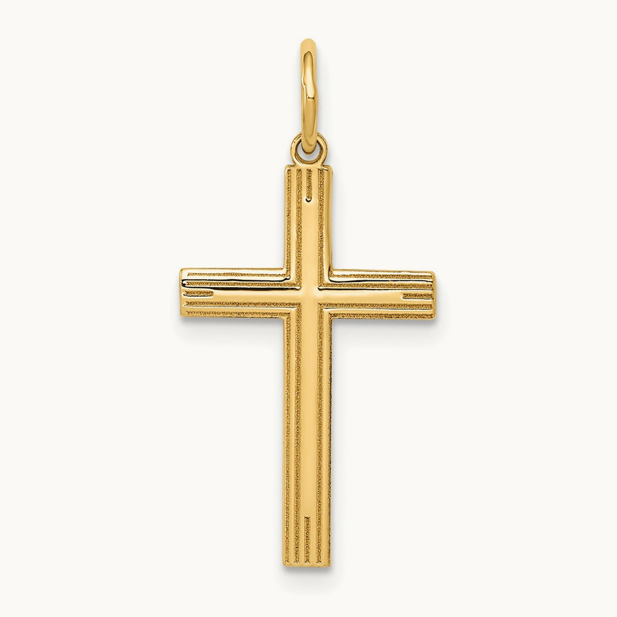 Laser Designed Cross Pendant, 14K
