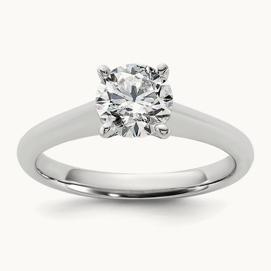 Round 8X Ring, 1.00 ct tw Lab-Grown Diamond — 14K White Gold