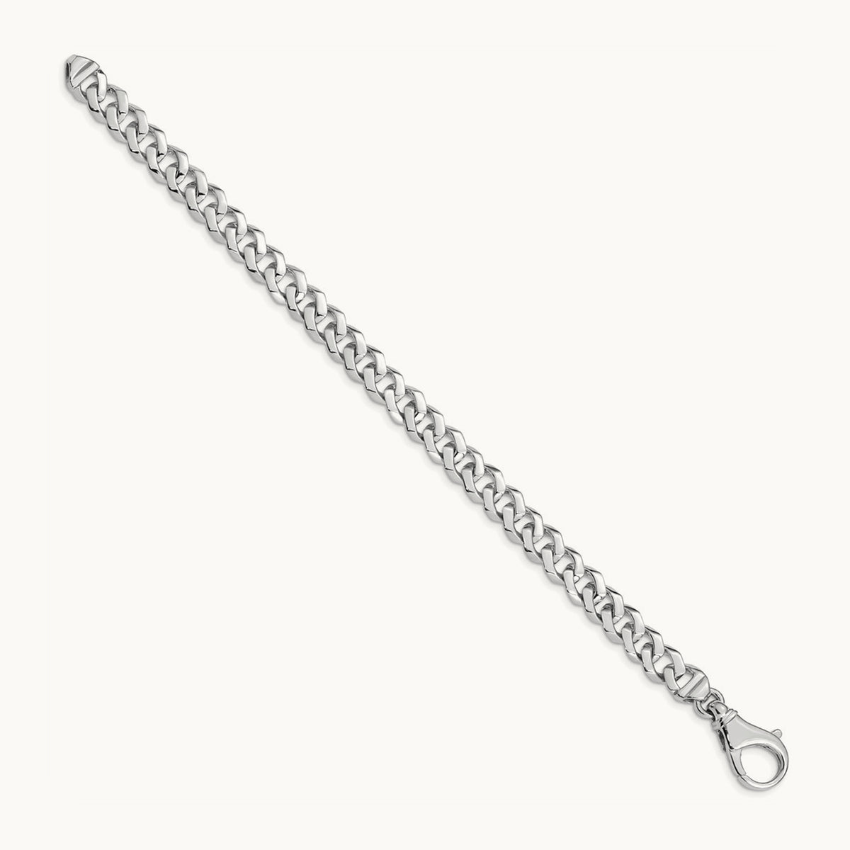 WG Hand-polished Fancy Link Bracelet, 8mm, 14K