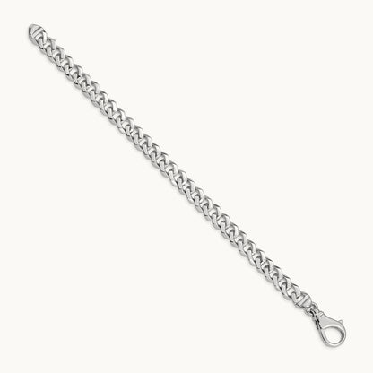 WG Hand-polished Fancy Link Bracelet, 8mm, 14K