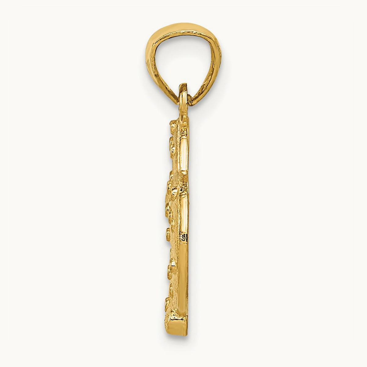 Pretzel Pendant, 14K