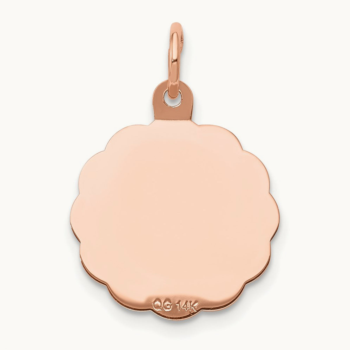 Baptism Charm, 14K Rose Gold