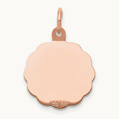 Baptism Charm, 14K Rose Gold