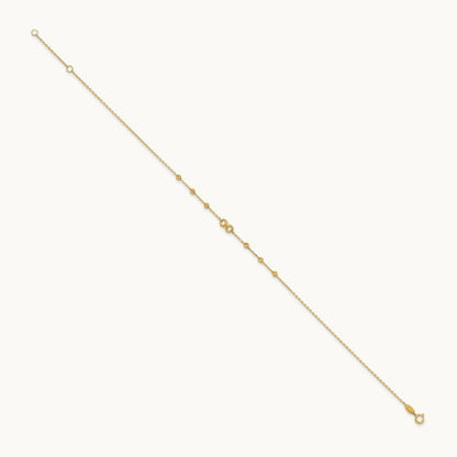Infinity Symbol 10in Plus 1in ext. Anklet, 14K