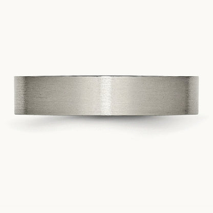 Titanium Flat 5mm Brushed Band