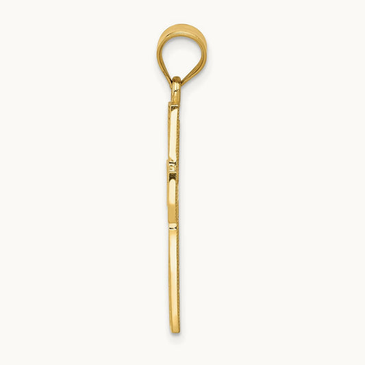 Greek Filigree Cross Pendant, 14K