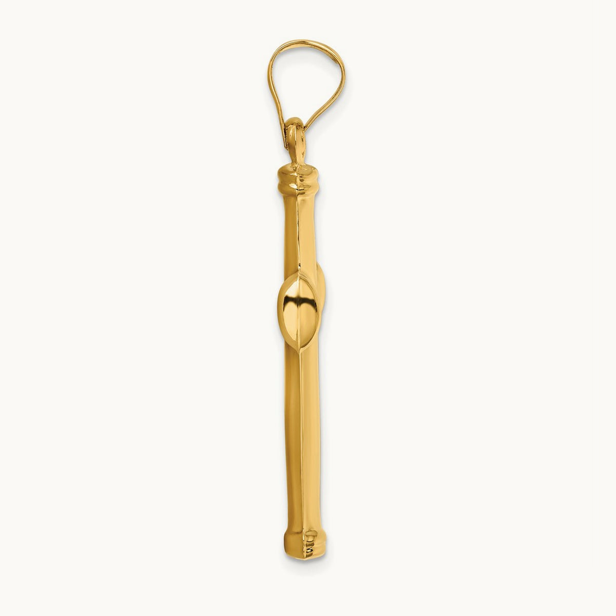 Polished Stamping Cross Pendant — 43.19mm