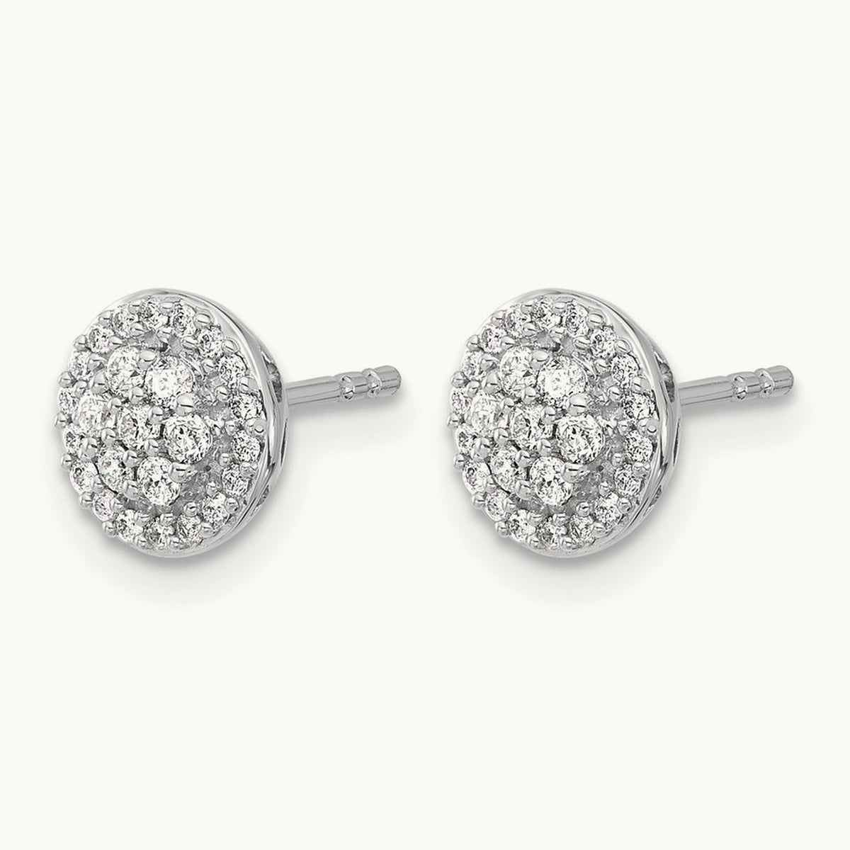 Diamond Cluster Earrings — 8mm