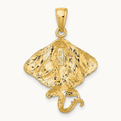 Stingray Charm, 14K