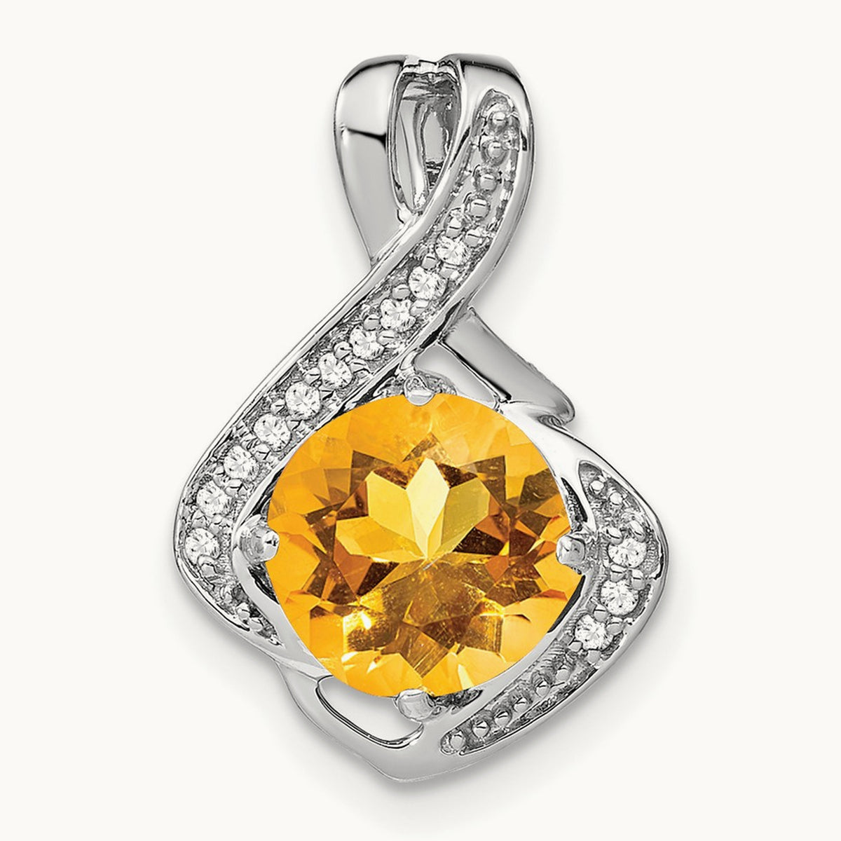 Citrine and Diamond Pendant — photo set