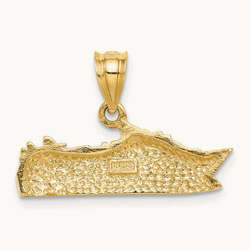 Polished Cruse Ship Pendant, 14K
