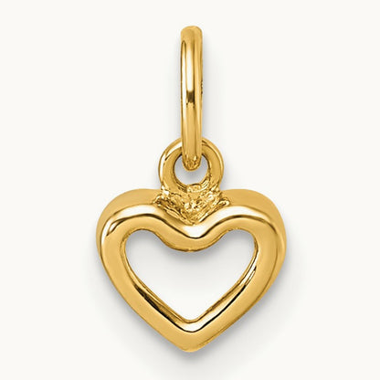 Polished Heart Pendant, 14K