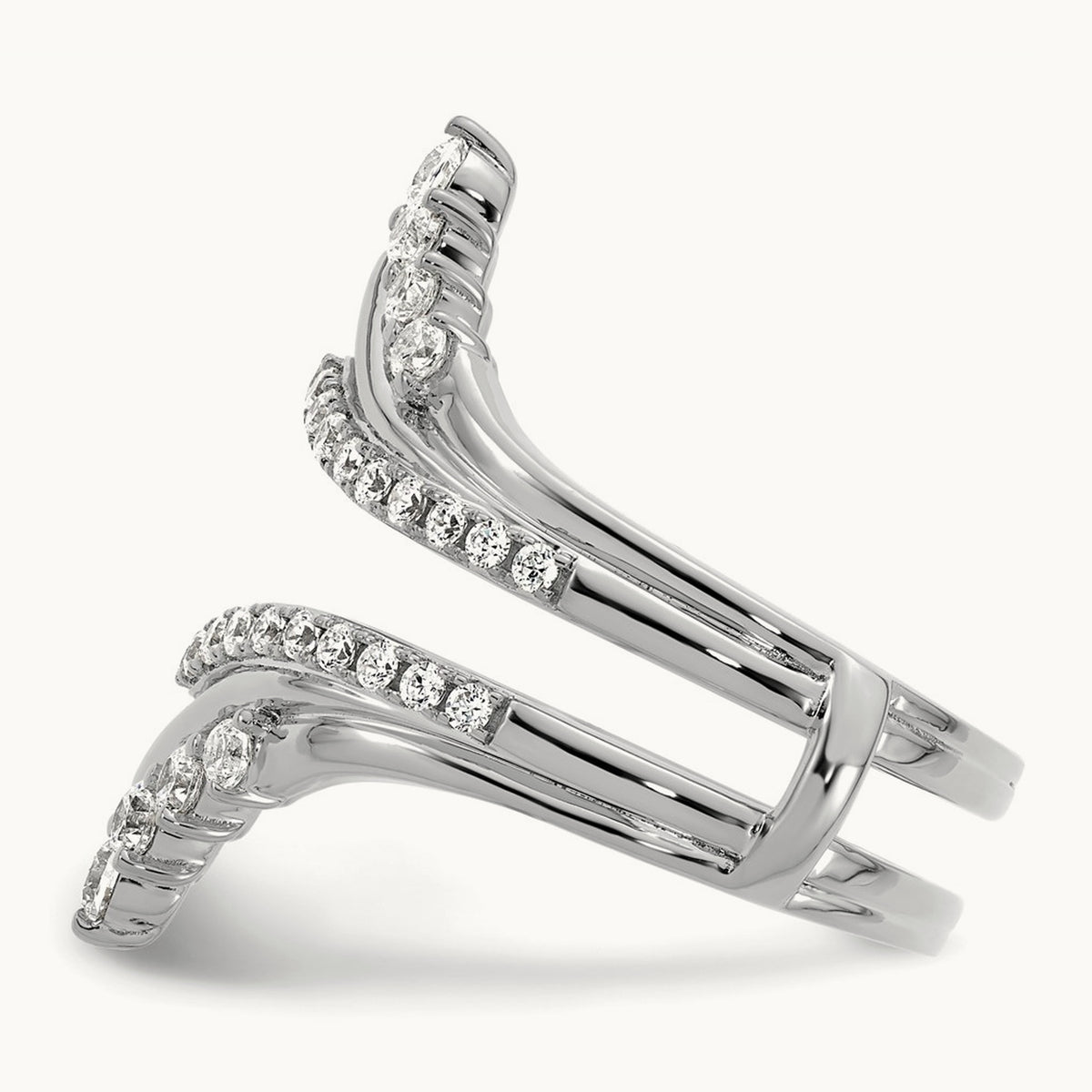 Ring Guard, 1.00 ct tw Lab-Grown Diamond — 14K White Gold