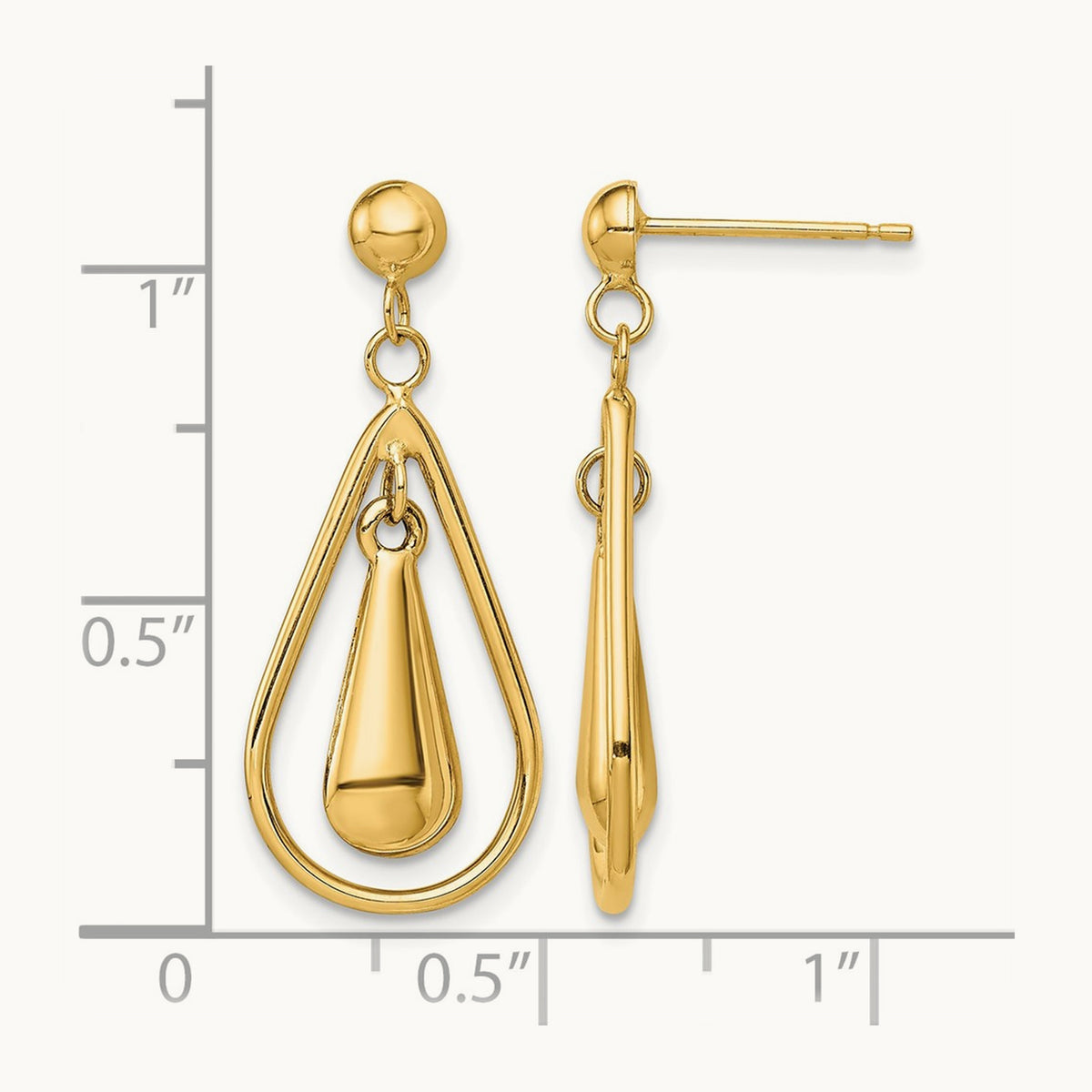 Polished Dangle Post Earrings — photo set