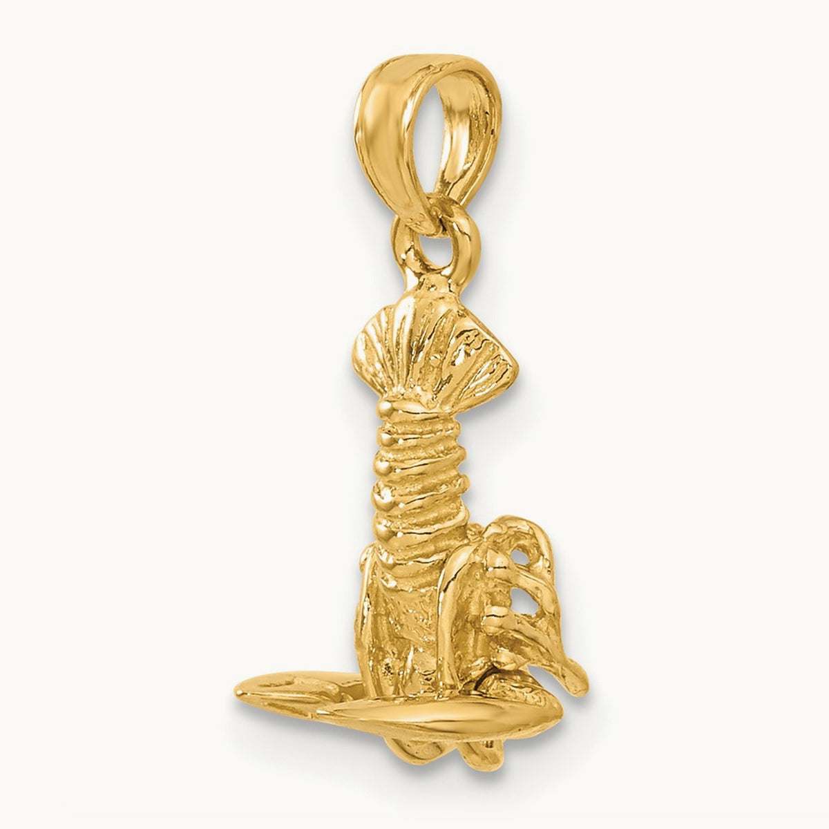 Moveable Lobster Pendant — 14K Yellow Gold