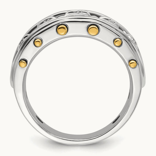 5 Stone Men's Ring, 1.00 ct tw Lab-Grown Diamond