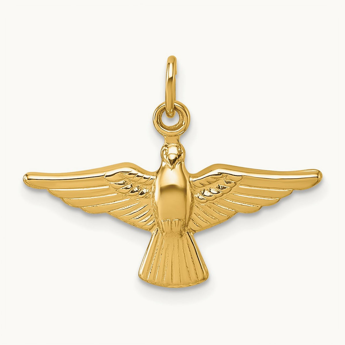 Polished Dove Pendant, 14K