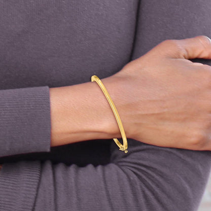 Polished Solid Hinged Bangle — 2.5mm