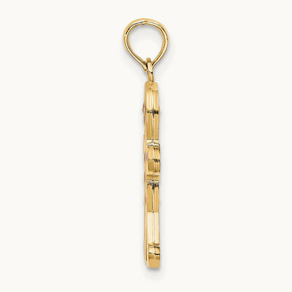 3-D Enameled Gingerbread Man Charm, 14K