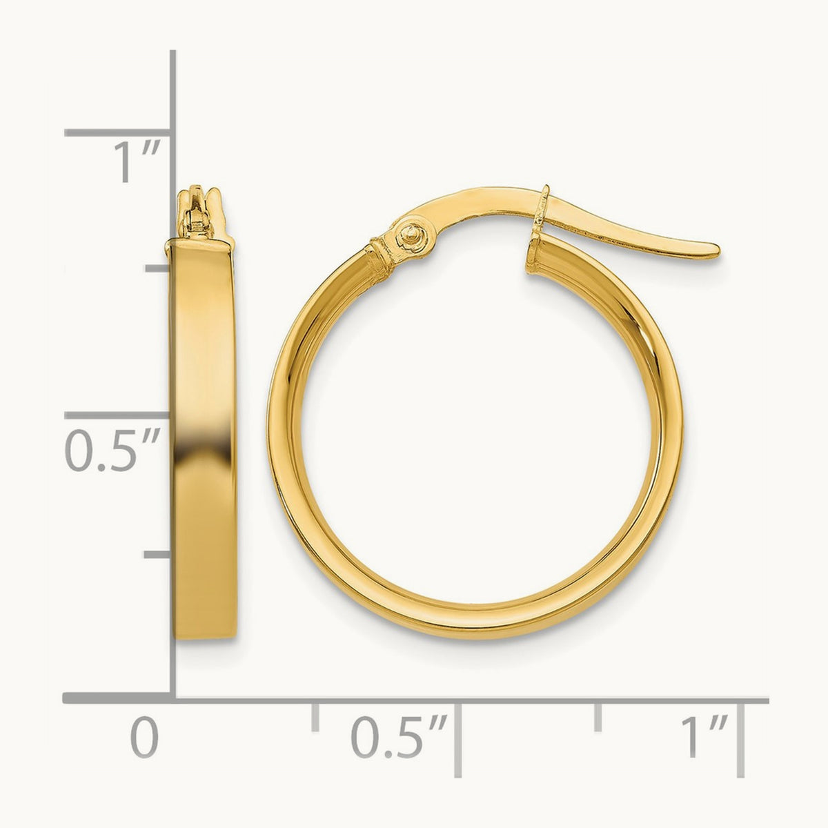 Small Hoop Earrings — 14K Yellow Gold