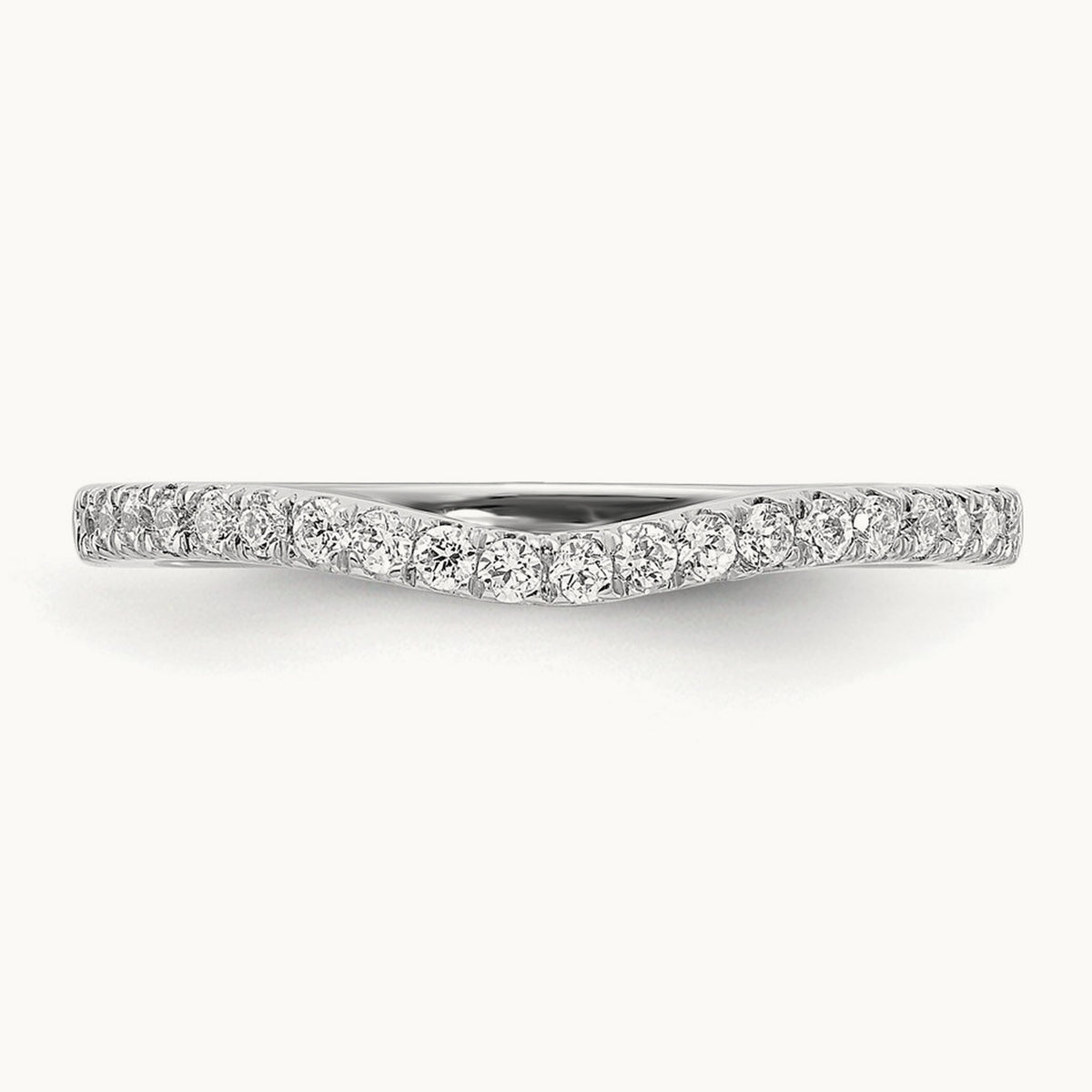 Diamond Wedding Band, 14K White Gold