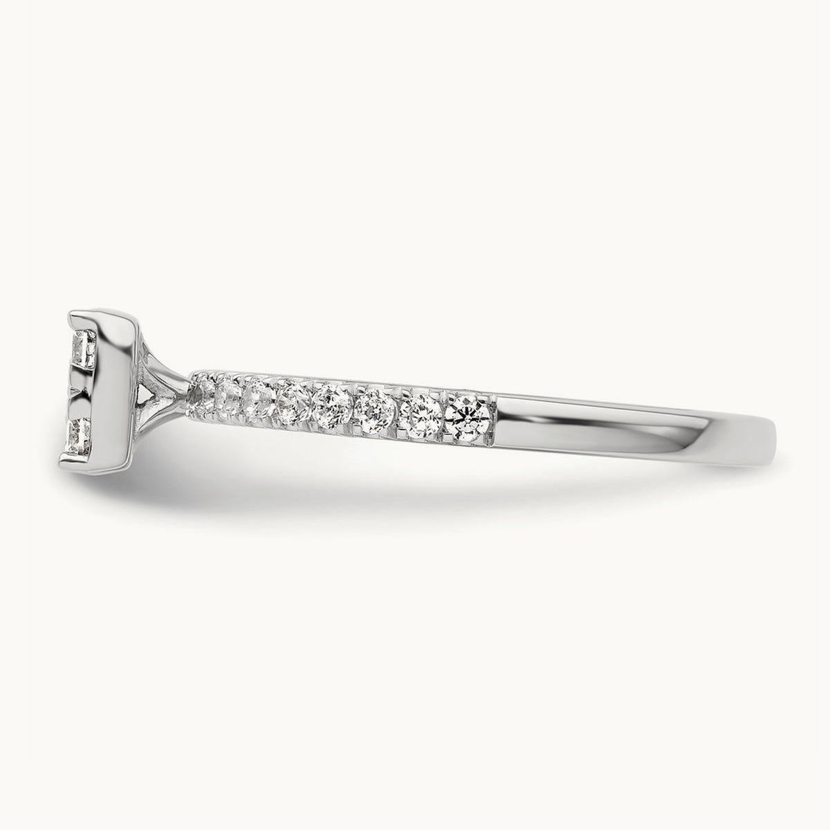 Cluster Engagement Ring, 0.50 ct tw Lab-Grown Diamond
