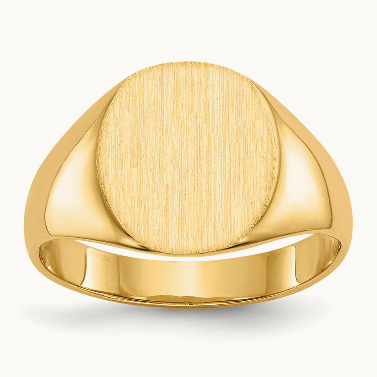 10.0x11. Closed Back Signet Ring, 5mm, 14K