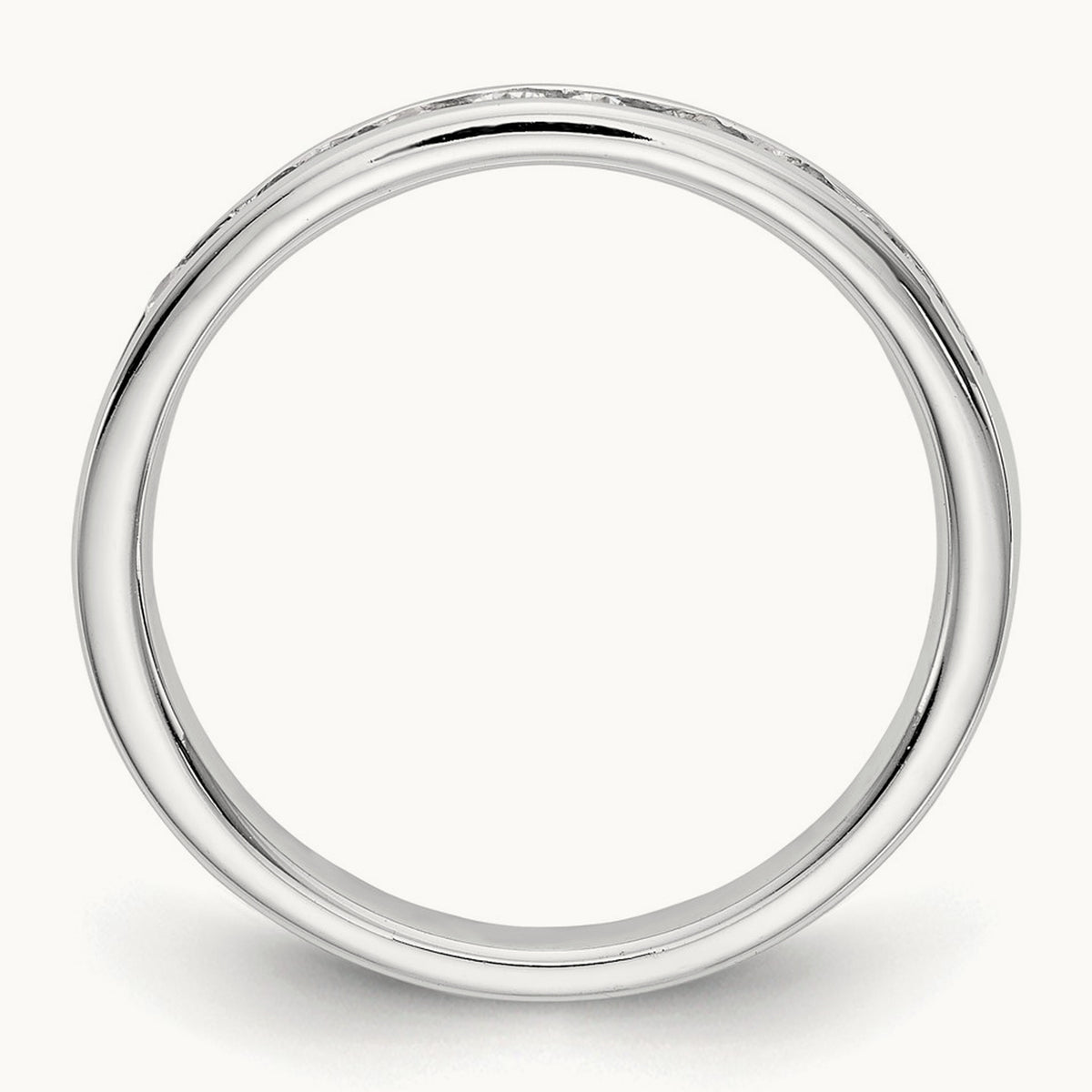 11-Stone Diamond Channel Band, 14K White Gold