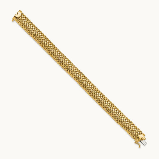 7.25in Polished Mesh Bracelet — 12.5mm