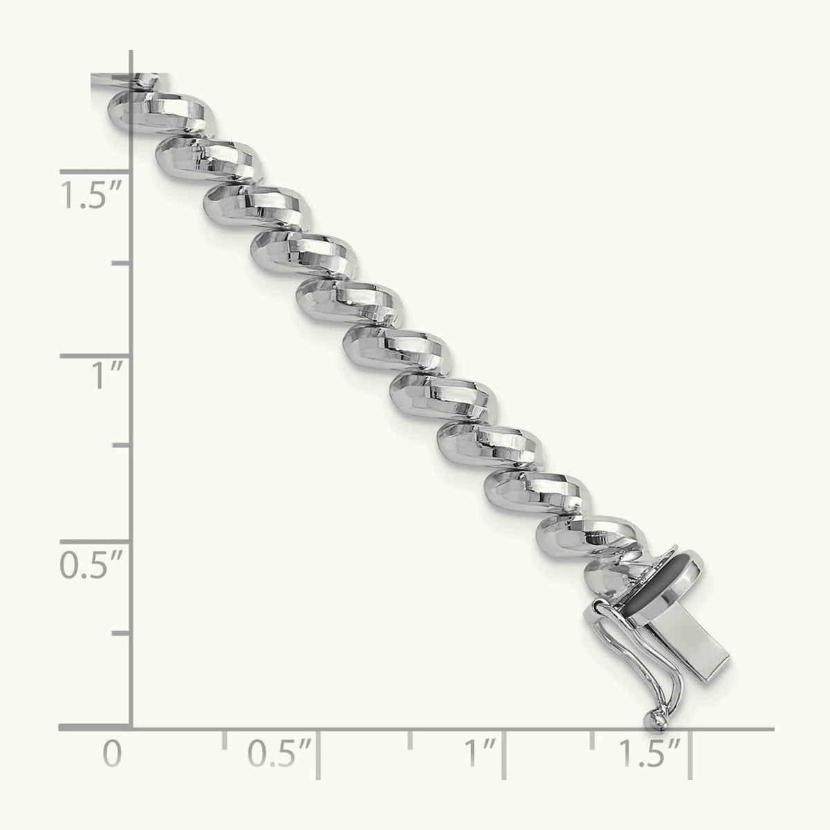 Faceted San Marco Bracelet — 14K White Gold