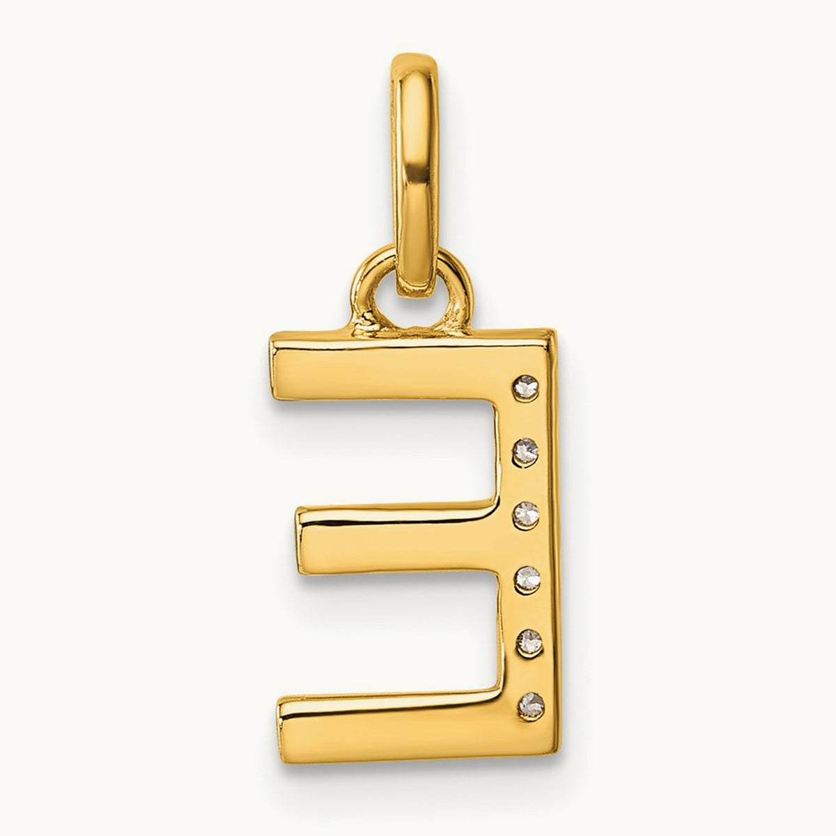 Twisted with Diamond Charm — 14K Yellow Gold, E