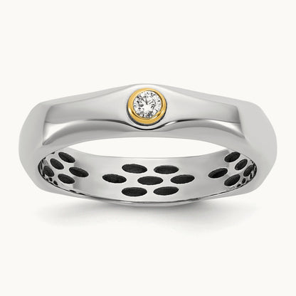 14ktt IB Goodman Mens Polished Diamond Band Ring Mounting