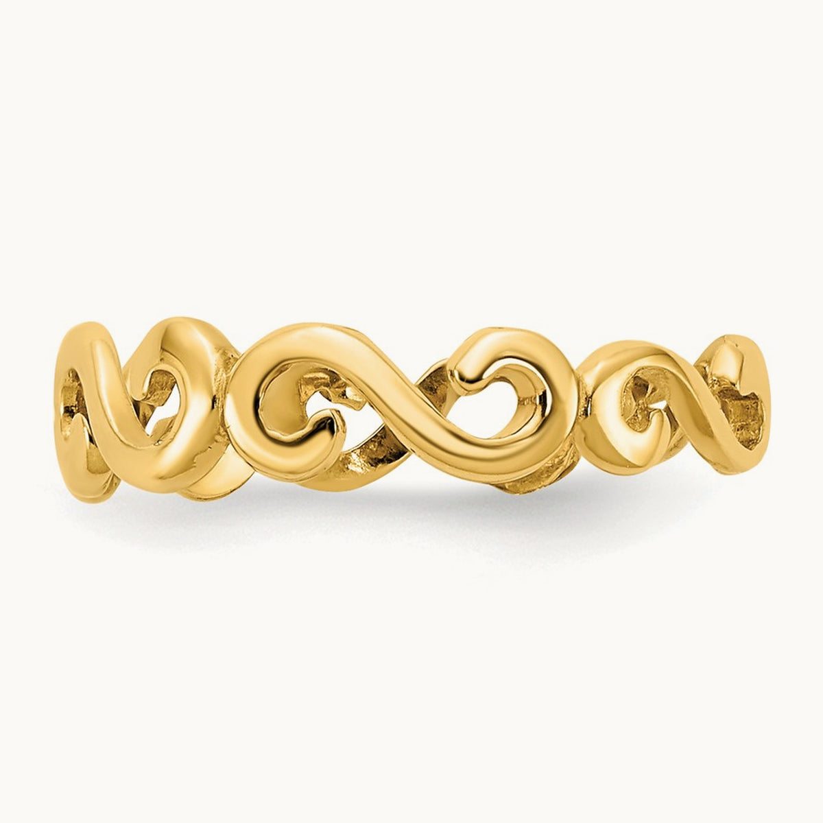 Swirl Toe Ring, 14K