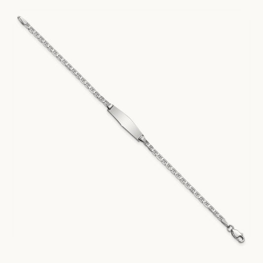 WG Soft Diamond Shape Anchor Link ID Bracelet, 14K