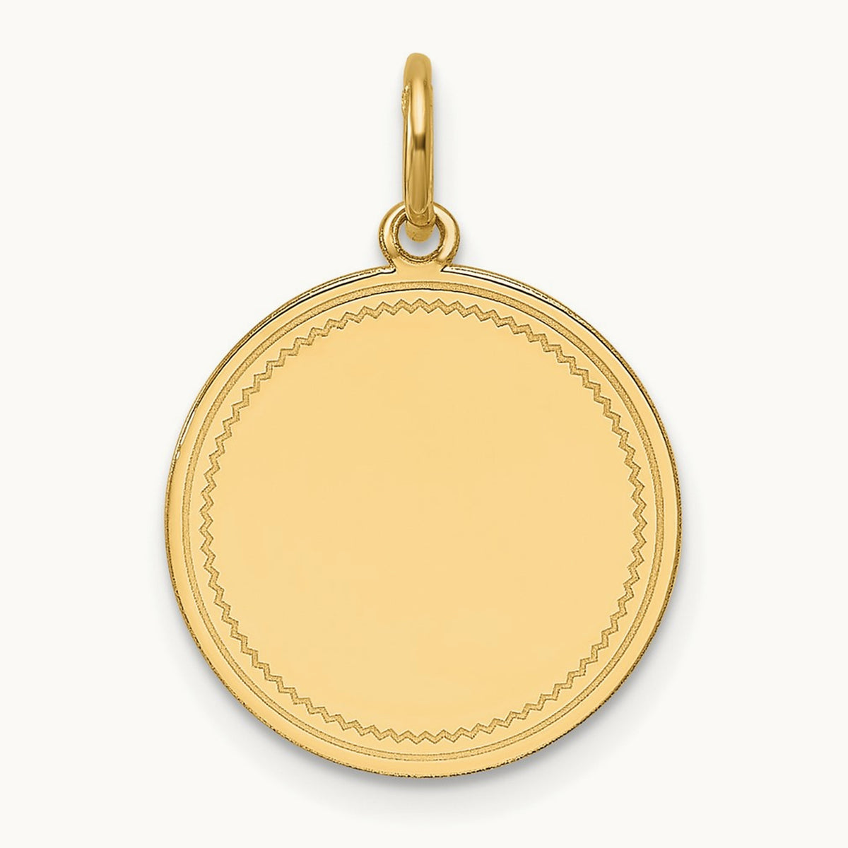 Plain .013 Gauge Engravable Round Disc Charm — 21.2mm