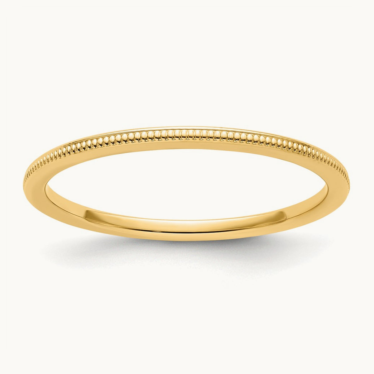 Milgrain Stackable Band — 14K Yellow Gold, 1.2mm