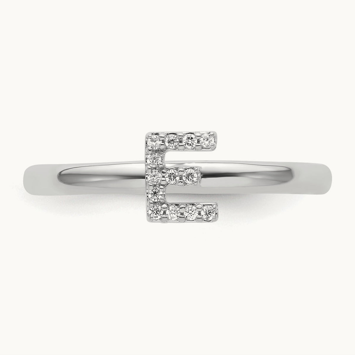 Stackable Diamond Ring — 14K White Gold, E