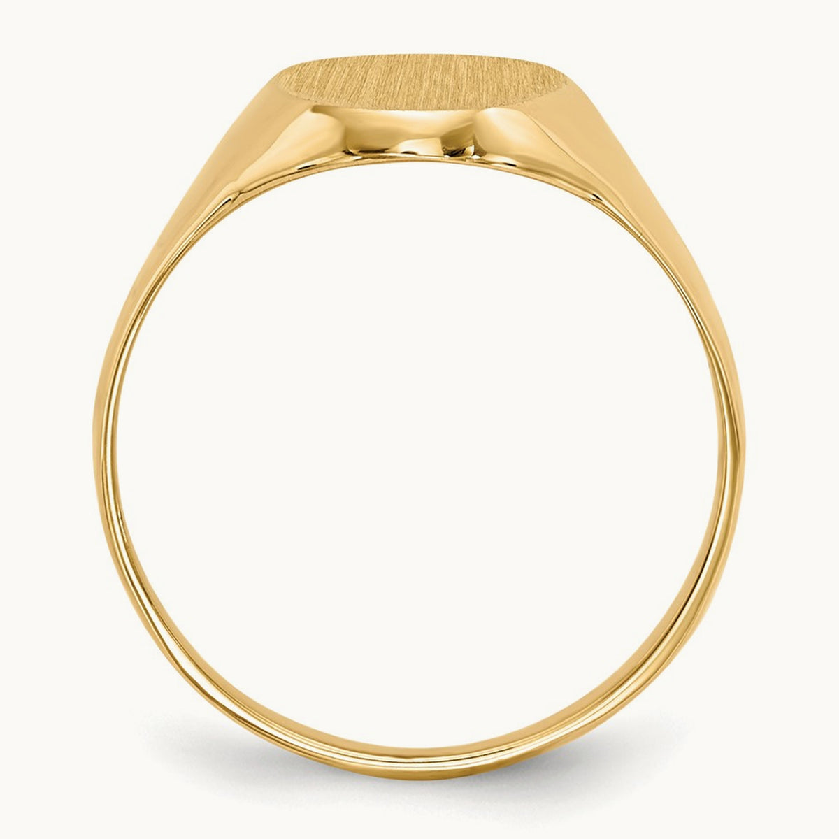 8.5x14. Closed Back Signet Ring, 0mm, 14K