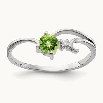 Peridot AA Diamond ring