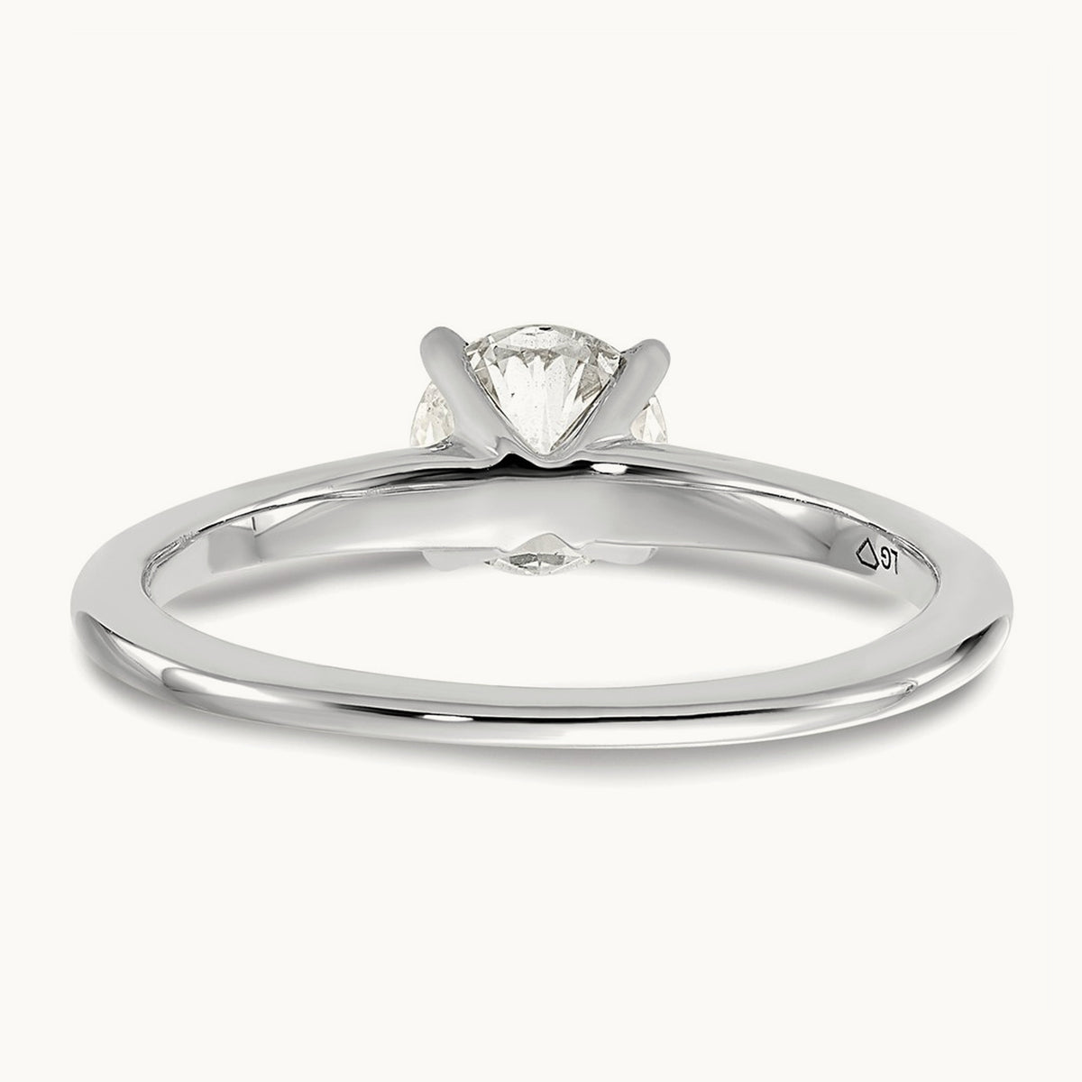 Round Solitaire Engagement Ring, 0.25-5.00 ct tw Lab-Grown Diamond — 3/4 ct, 14K White Gold