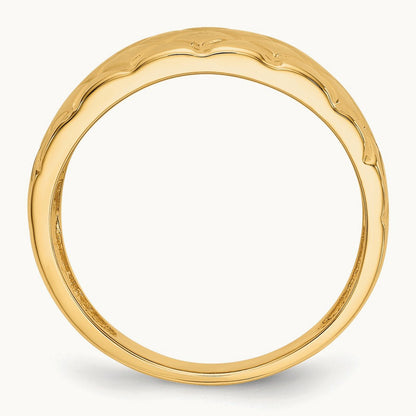 Marquise Pattern Dome Ring, 14K