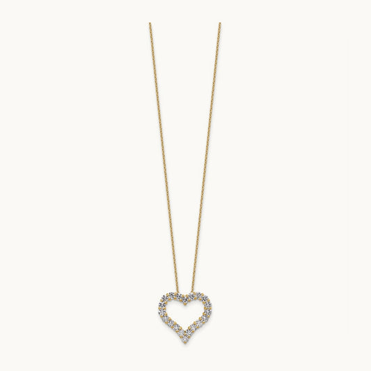 Heart Necklace, 1.50 ct tw Lab-Grown Diamond