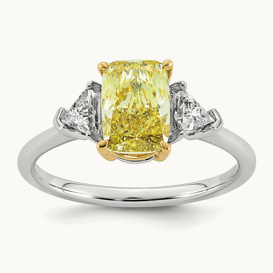 Emma Grace 14ktt Vivid Yellow & Ring, 2 1/5-4 ct Lab-Grown Diamond