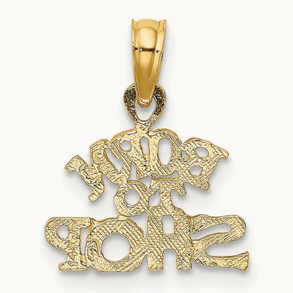 BORN TO SHOP Charm, 14K