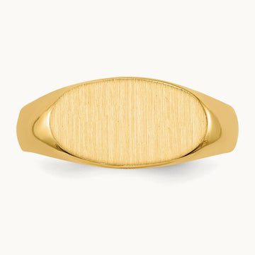 13.5x7. Open Back Signet Ring, 0mm, 14K