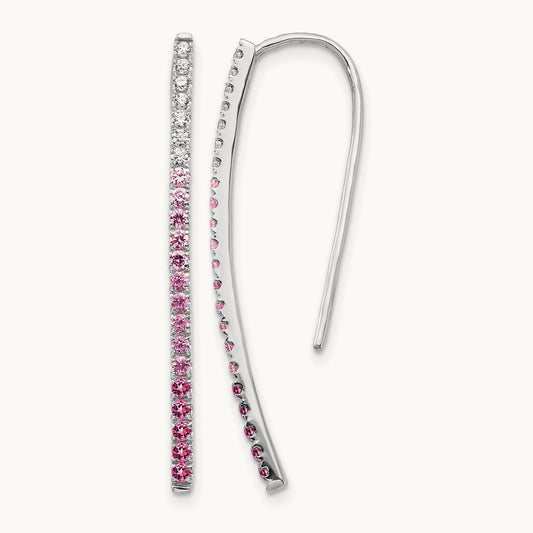 Diamond and Sapphire Earrings — 35mm, 0.152 ct
