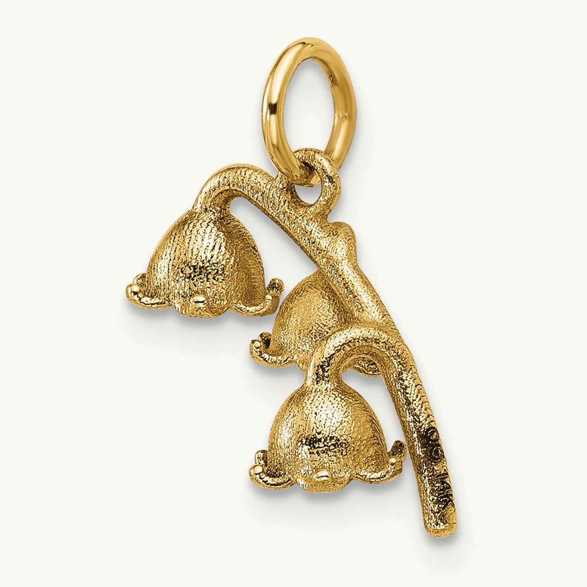Polished Lily of the Valley Pendant, 14K