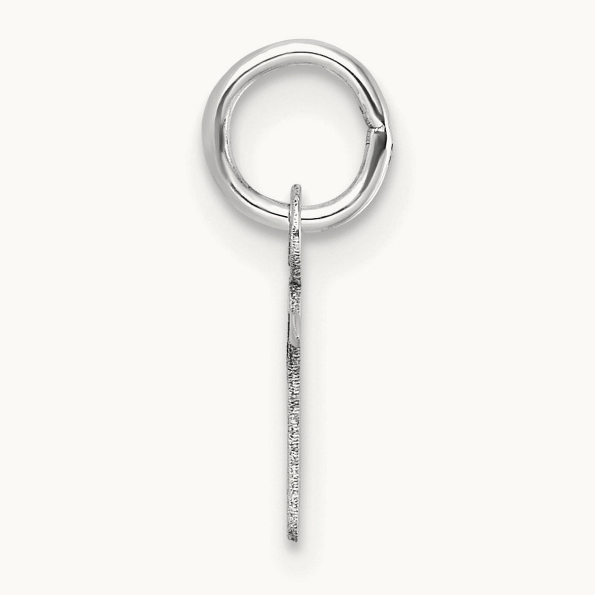 Uppercase Initial Charm — 14K White Gold, N